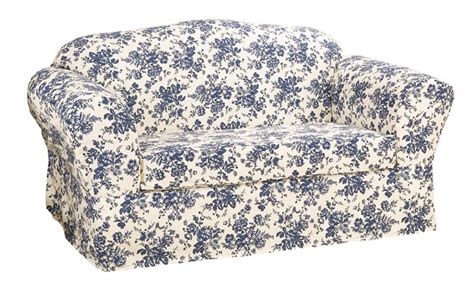 Two-Piece Bryant Park Floral Washable Loveseat Slipcover - 10379055 ...