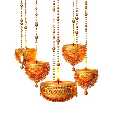 Diwali Festival Holiday With Candles Hanging Decoration, Deepavali, Diwali Festival, Diwali PNG ...