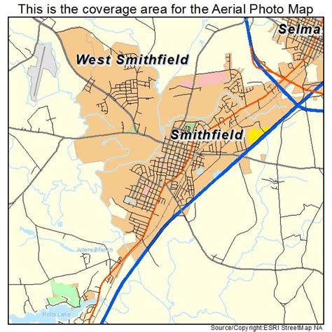 Aerial Photography Map of Smithfield, NC North Carolina