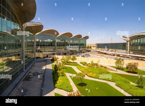 Exterior of terminal at Queen Alia International Airport Amman Jordan ...