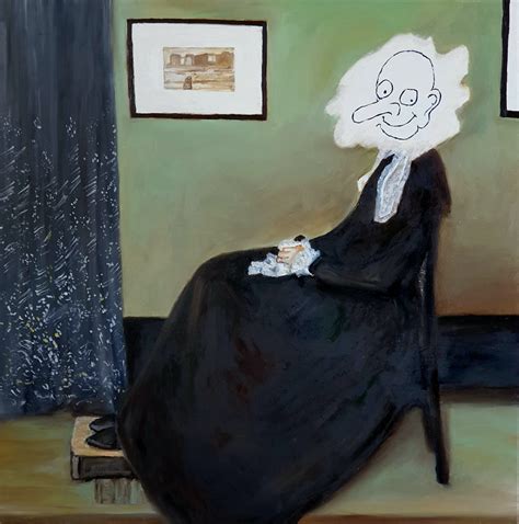 Oil on Canvas Mr. Bean Funny Art. Whistlers Mother Mr. Bean. - Etsy UK