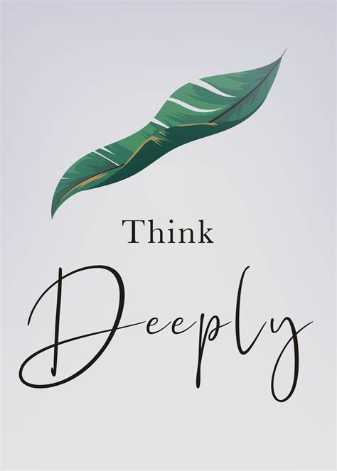 'Think Deeply' Poster, picture, metal print, paint by Evan Arrington | Displate