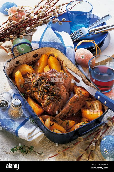 Easter lamb, Greek style, Greece Stock Photo - Alamy