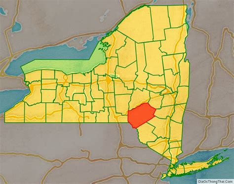 Map of Delaware County, New York