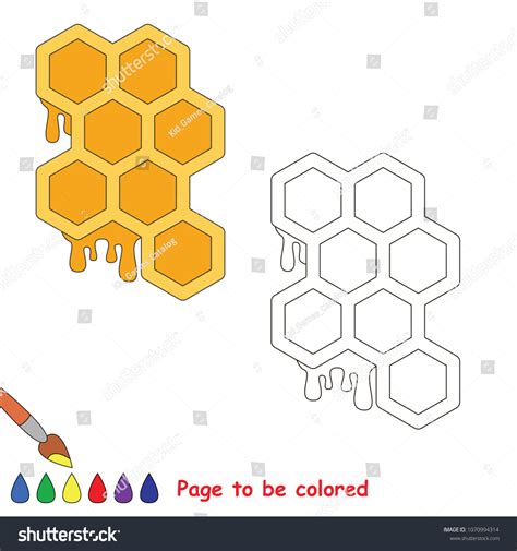 Hexagon Honeycomb Be Colored Coloring Book Stock Vector (Royalty Free) 1070994314 | Shutterstock