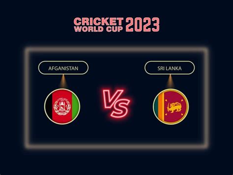 Premium Vector | Afghanistan vs sri lanka cricket world cup schedule design 2023