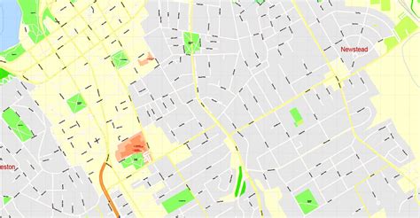 Launceston PDF Map, Tasmania, Australia, exact vector street map, V29.11, fully editable, Adobe ...