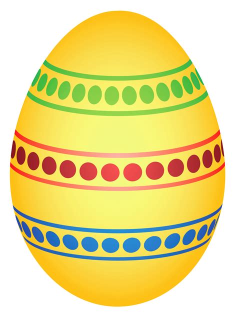 Yellow Colorful Dotted Easter Egg PNG Clipairt Picture | Easter eggs ...