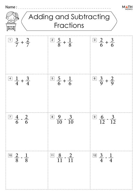 5th Grade Fractions Worksheets