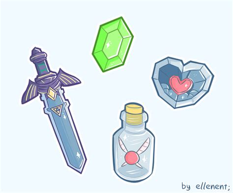 Zelda Items by ellenent on DeviantArt