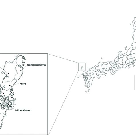 Geographical map of Tsushima Island. Tsushima Island is divided into... | Download Scientific ...