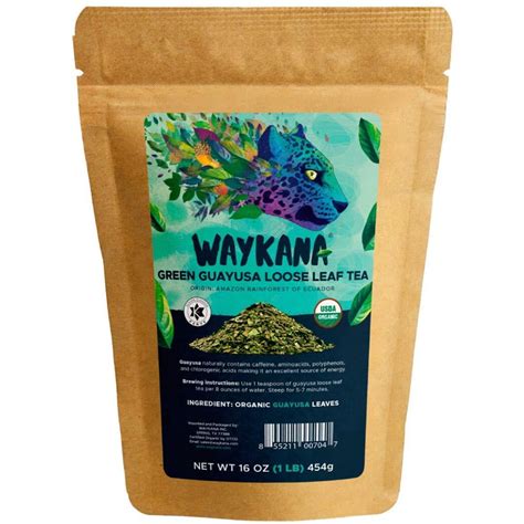 WAYKANA Guayusa Loose Leaf Tea, 16 Ounce | Yerba Mate & Coffee ...