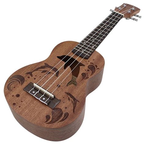 New IRIN 21 Inches Sapele Pattern Dolphin Professional Guitar Ukulele Ukulele Tuning Peg 4 ...