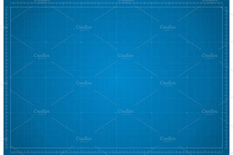 Blueprint paper. Blank blue sheet of | Technology Illustrations ...