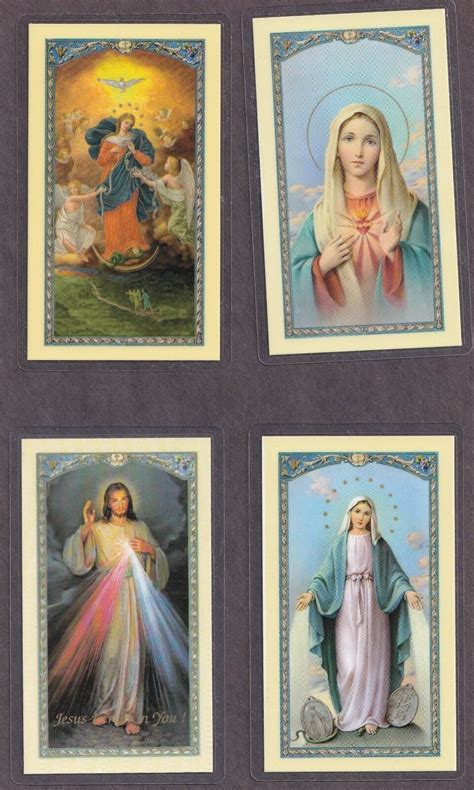 10 Different Laminated Prayer Cards from Italy, Mary Jesus Cabrini St ...