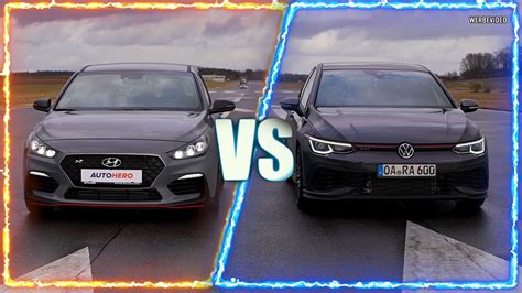 VW Golf 8 GTI Clubsport vs. Hyundai i30 N Performance Drag Race Yields ...