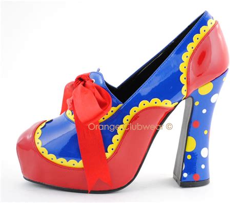 Womens Circus Clown Sexy Funky 5 034 High Heels Halloween Costume Shoes | eBay