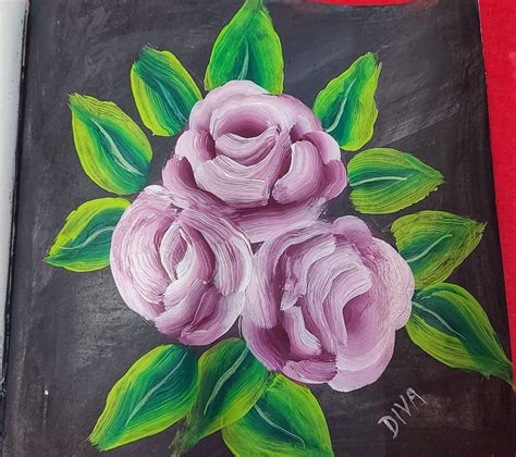 Acrylic flower painting | Skillshare Student Project