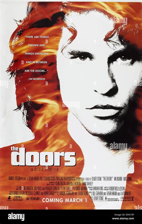 THE DOORS, US advance poster art, Val Kilmer, (as Jim Morrison), 1991 ...