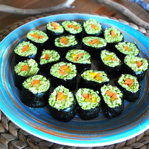 Raw vegan sushi