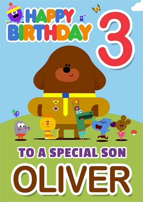 Personalised Birthday Card Hey Duggee ANY RELATIONSHIP ANY AGE High Quality • £3.65 ...