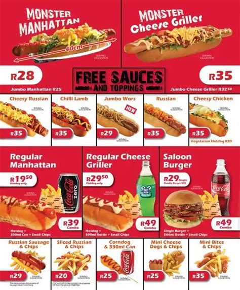 Sausage Saloon Menu, Menu for Sausage Saloon, Centurion CBD, Pretoria - Zomato SA