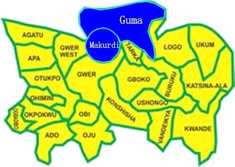 Map of Benue state showing the study area | Download Scientific Diagram