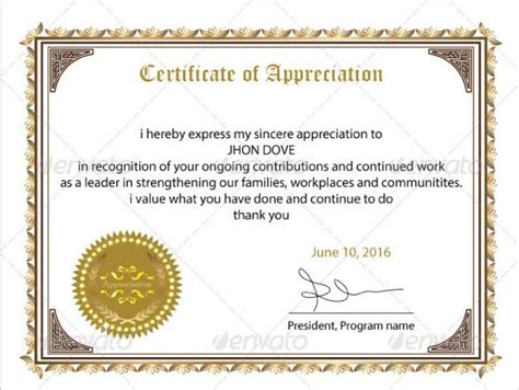 Free 35+ Sample Certificate Of Appreciation Templates In Pdf … | Certificate of recognition ...