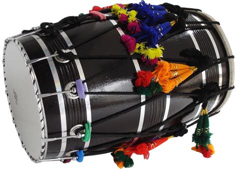 Black Punjabi Bhangra Dhol (Full Size - Mango Wood) | Bhangra, Hand drum, Hand drums