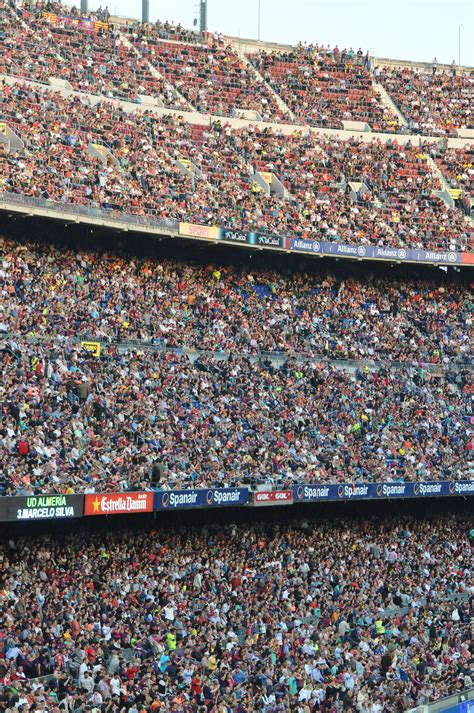 Free Images : structure, people, crowd, audience, football, barcelona ...