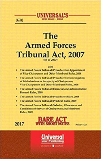 Universal’s The Armed Forces Tribunal Act 2007 Bare Act [2023] | Zamwel.com