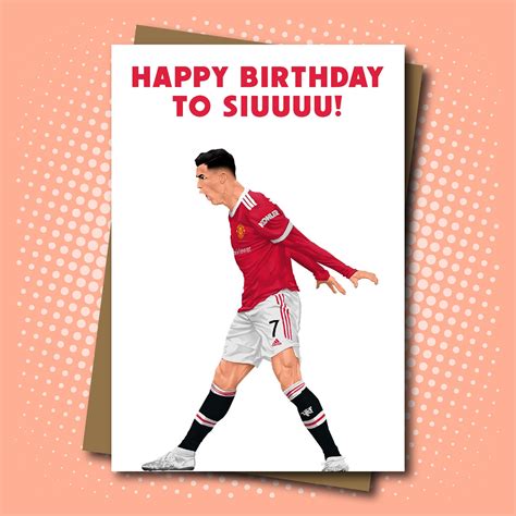 Ronaldo Inspired Siuuu Birthday Card for Manchester United - Etsy UK in ...