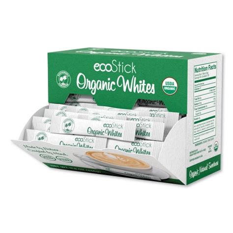 ecoStick Organic White Sugar Packets, 2.8 g Packet, 120 Packets/Box ...