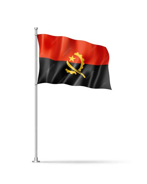 Premium Photo | Angolan flag isolated on white