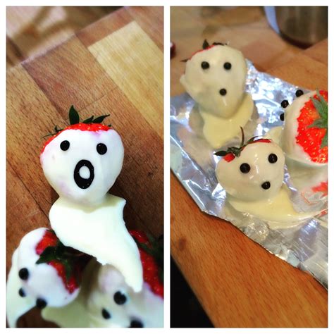 Strawberry ghosts for Halloween | Strawberry ghosts, Strawberry, Food