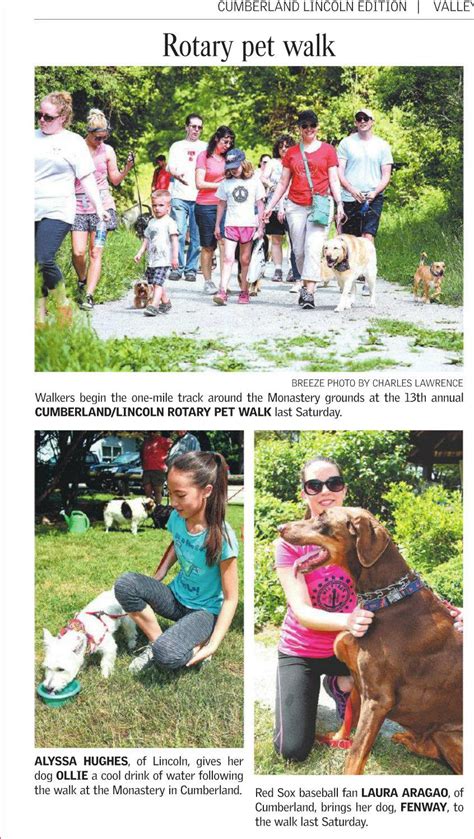 2016 Cumberland-Lincoln Pet Walk - The Valley Breeze | Rotary Club of ...