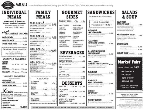 Boston Market Menu, Menu for Boston Market, Coral Springs, Miami - Urbanspoon/Zomato