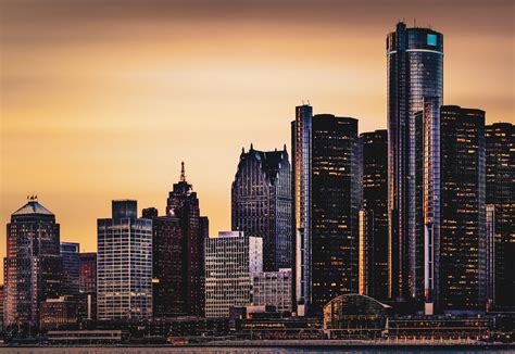 Detroit, Michigan - Skyline at Dusk - FITSNews