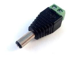 DC Barrel Jack Connector (Male) with screw terminals 2.1mm x 5.5mm