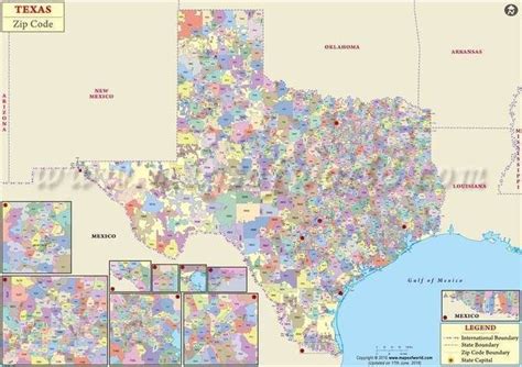 Texas Zip Code Map, Texas Postal Code | Zip code map, Map, Coding