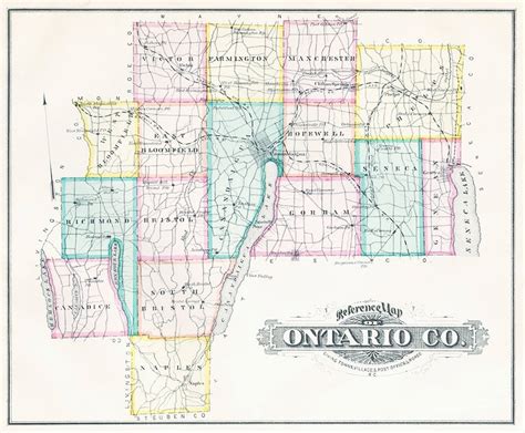 Ontario County Map, New York - Etsy