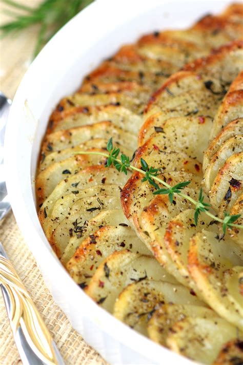 Oven-Roasted Sliced Potatoes | Lands & Flavors