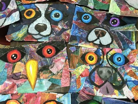 Elements of the Art Room: Collage Animal Faces