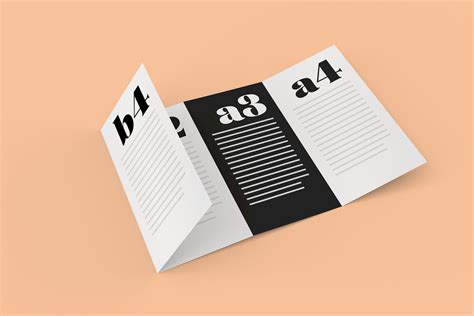 Free 4-Panel Quad-Fold Brochure Mockup PSD - Good Mockups