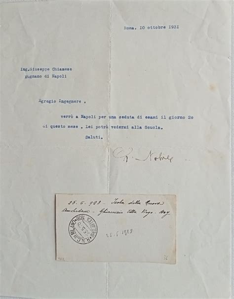 Maschinengeschriebener Brief mit eh. Unterschrift u. 1 OFoto. by Nobile, U.: (1928 ...