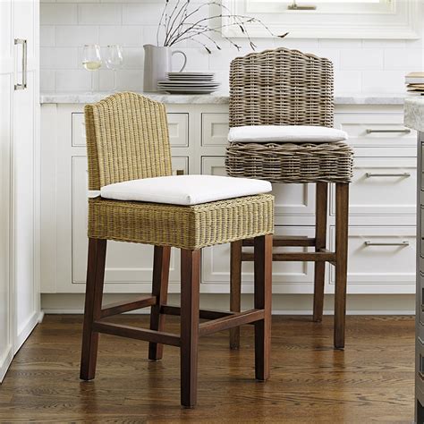 Simone Wicker Counter Stool | Ballard Designs