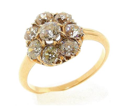 Antique Diamond Cluster Ring