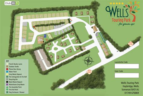 Map of our Site - Wells Touring Park