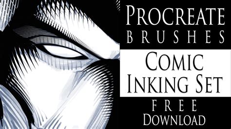 Procreate Brushes - Comic Inking Set - Free Download - Ram Studios Comics