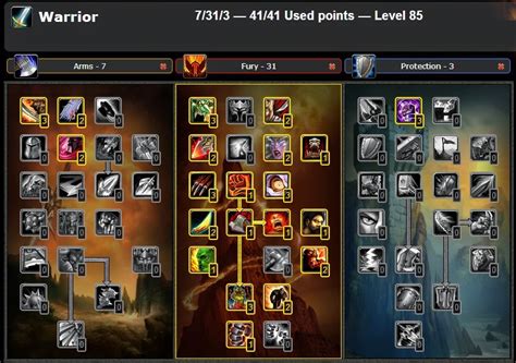 PVP FURY WARRIOR TALENT & GLYPHS GUIDE WOW CATACLYSM 4.3.4 |WoW - Best ...